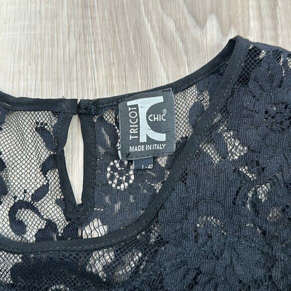 Tricot Chic lace short sleeve top size 4 - Picture 2 of 6
